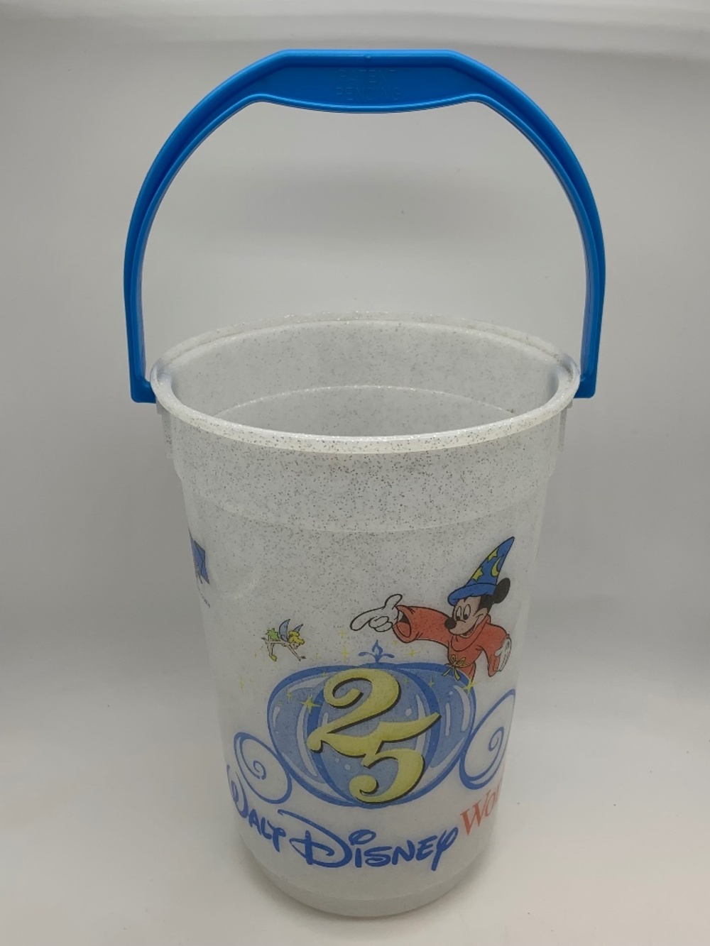 VTG Walt Disney World 25th Anniversary Mickey & Tinkerbell Popcorn Bucket No Lid